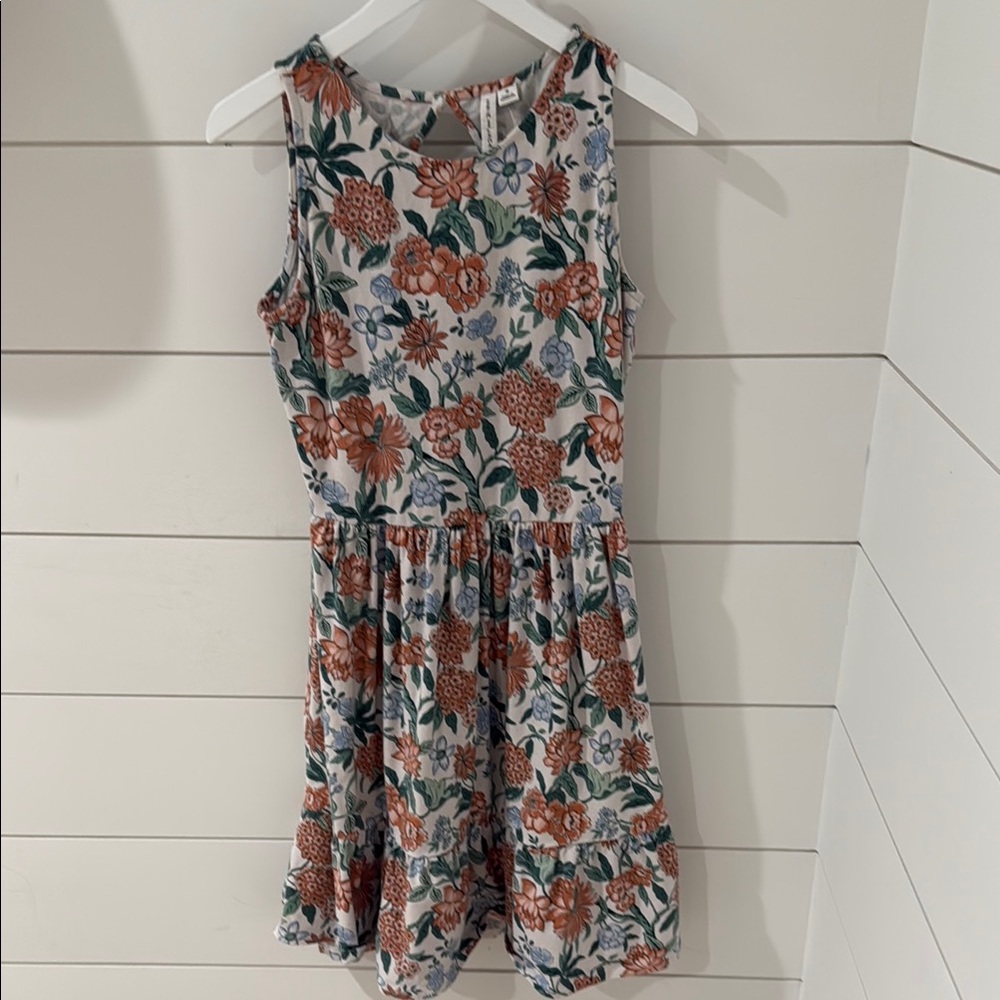 Janie and Jack Pink and Blue Pleated Sundress with opening in back